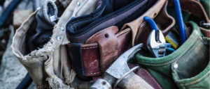 Handyman waist bag with tools