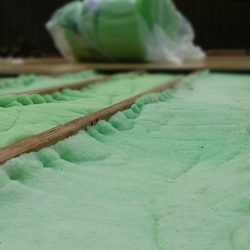construction of a house with underfloor insulation already installed in perfection