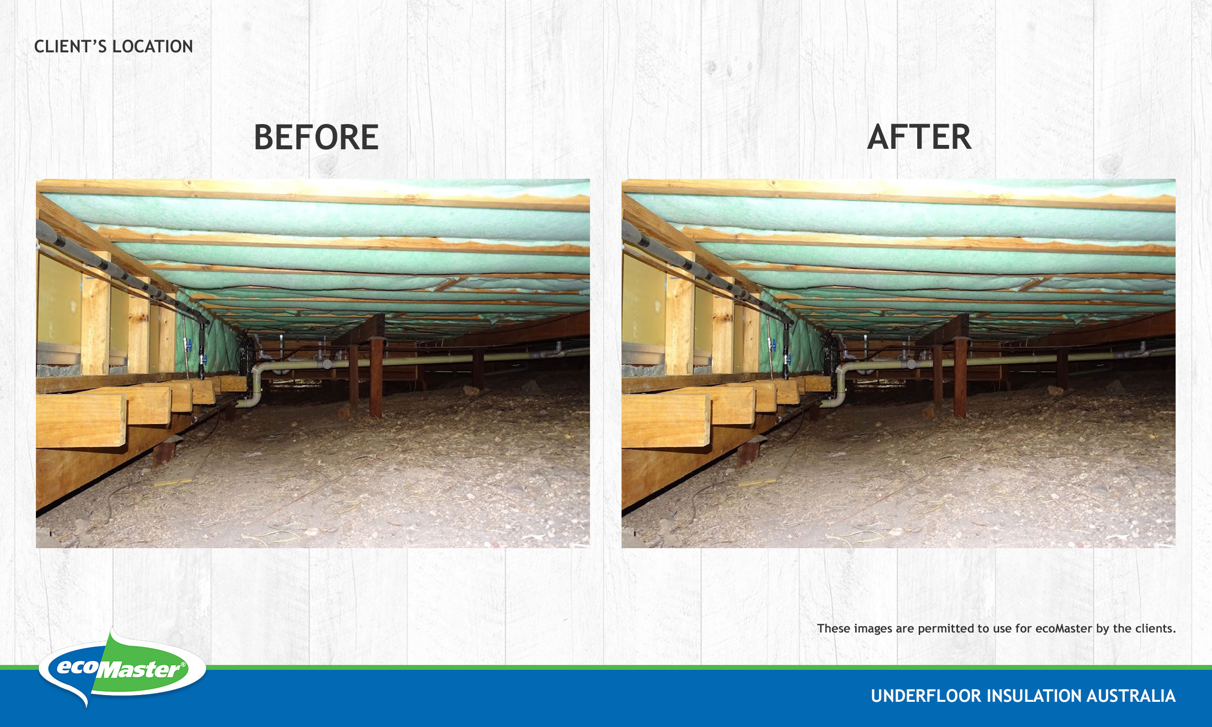 UFIBeforeandAfter02 Underfloor Insulation Australia