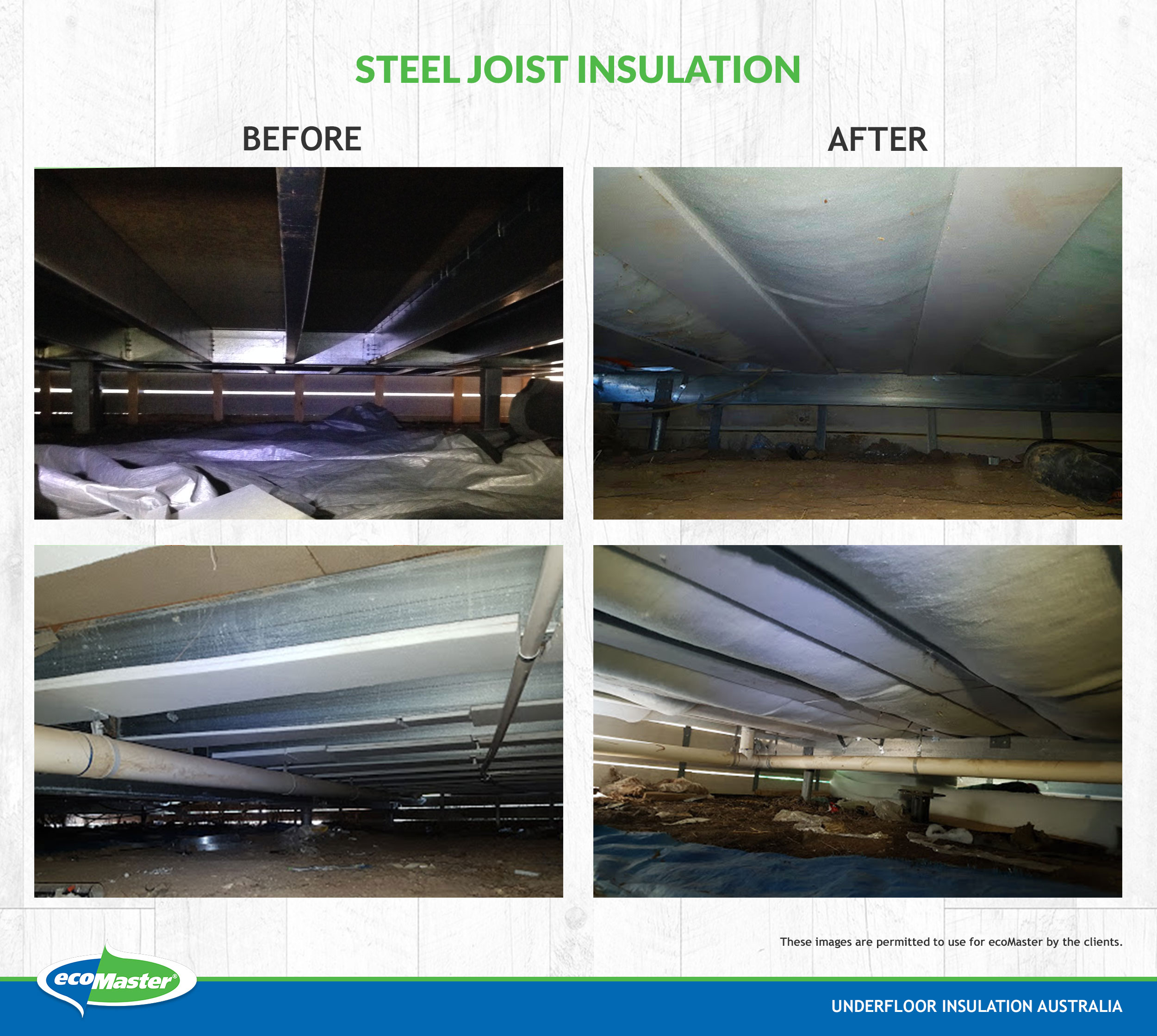 UFIBeforeandAfterImageB Underfloor Insulation Australia